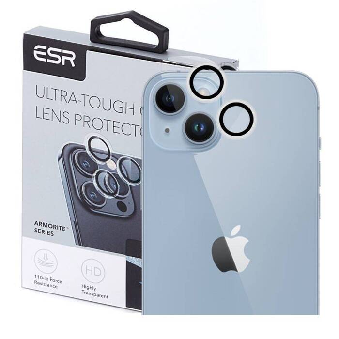 Tempered Glass Esr Camera Lens iPhone 15 / 15 Plus Clear