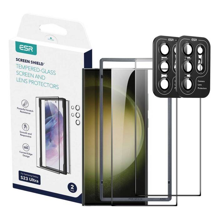Tempered Glass Esr Protector Set 2-pack Galaxy S23 Ultra Clear