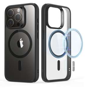 Hülle Esr Ch Halolock MagSafe iPhone 15 Pro Klar/Schwarz Case