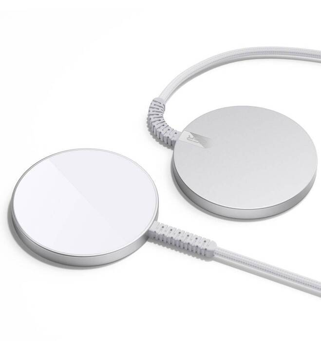 Ladergerät Esr Halolock Mini Magnetic MagSafe Drahtloses Ladegerät Silber 