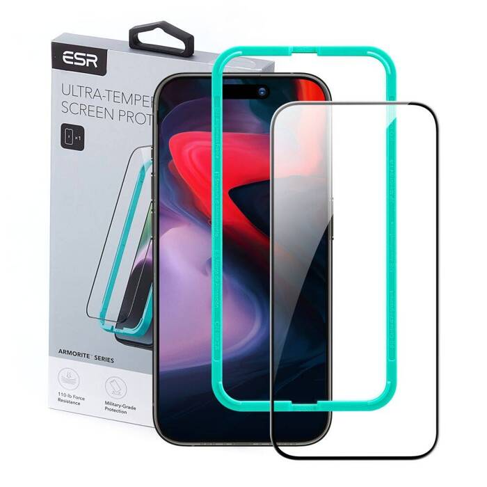 Tempered Glass Esr Armorite iPhone 15 Pro Schwarz