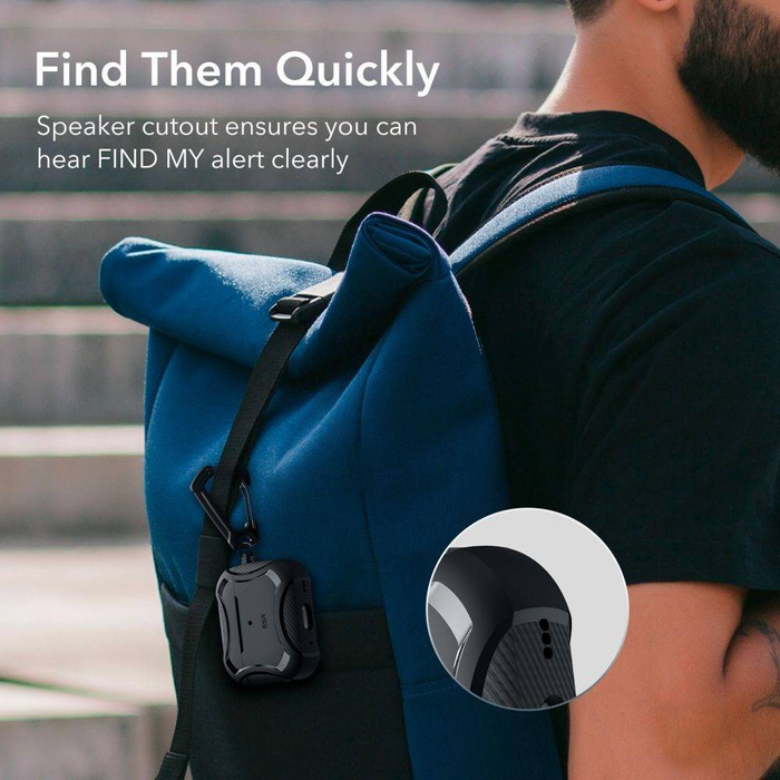 Esr Etui Apple Airpods Pro 1 2 Cyber Armor Halolock Magsafe Czarny Case na Słuchawki