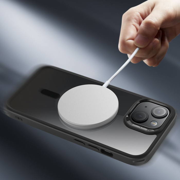 ESR Etui iPhone 15 Plus Ch Halolock Magsafe Przezroczysty Czarny Case