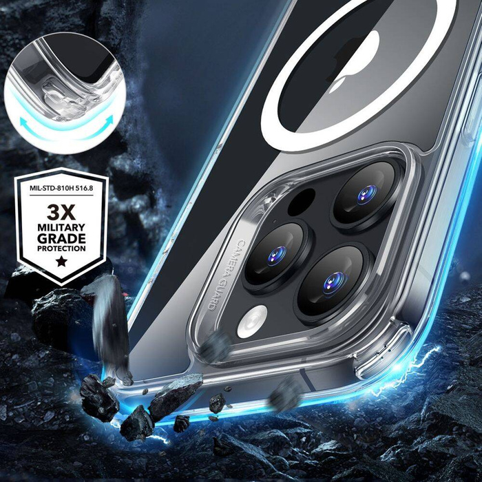 Etui Esr Classic Hybrid Halolock Magsafe & Tempered Glass iPhone 16 Pro Max Clear