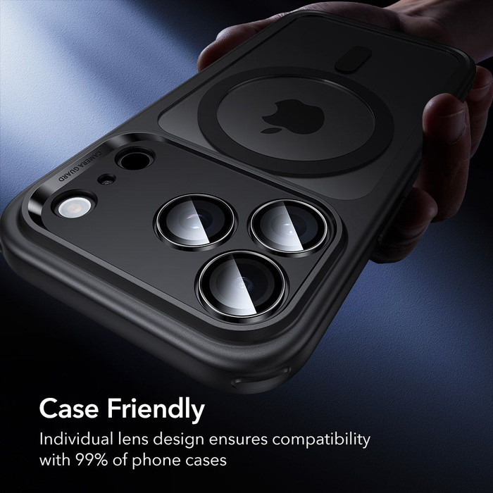 OSŁONA NA APARAT ESR ARMORITE CAMERA PROTECTOR IPHONE 14 PRO / PRO MAX / 15 PRO / PRO MAX / 16 PRO / PRO MAX / 17 PRO / PRO MAX BLACK