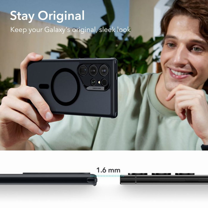 ESR Etui Samsung Galaxy S24 Ultra Ch Halolock Magsafe Frosted Czarny Case