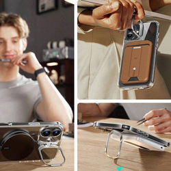 ESR CLASSIC HYBRID KICKSTAND HALOLOCK MAGSAFE & TEMPERED GLASS IPHONE 16 CLEAR