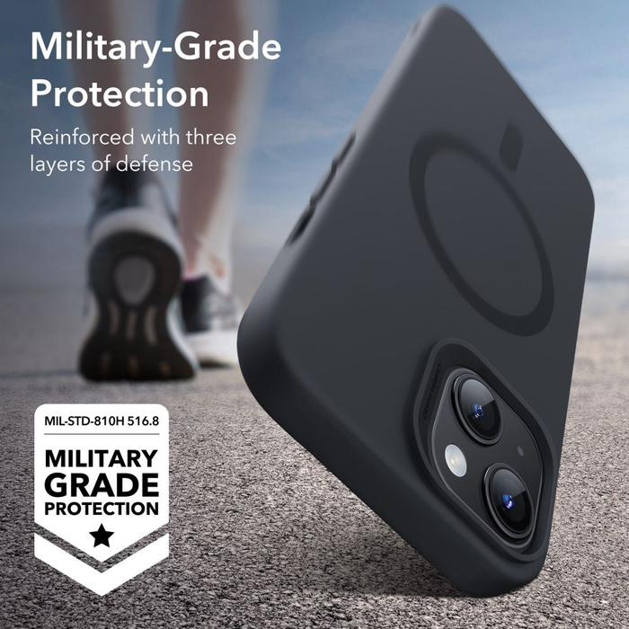 ESR Etui iPhone 15 Plus Cloud Halolock Magsafe Czarny Case