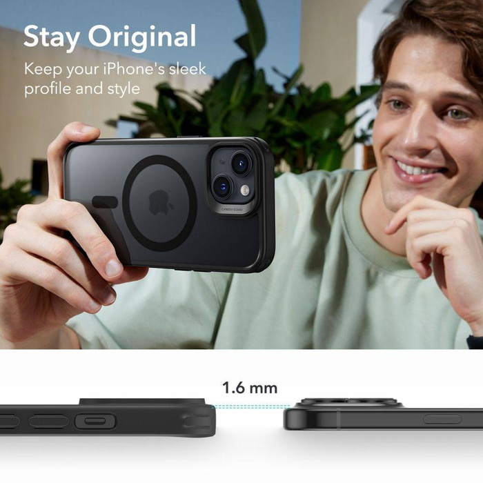 ESR Etui iPhone 15 Ch Halolock Magsafe Frosted Czarny Case