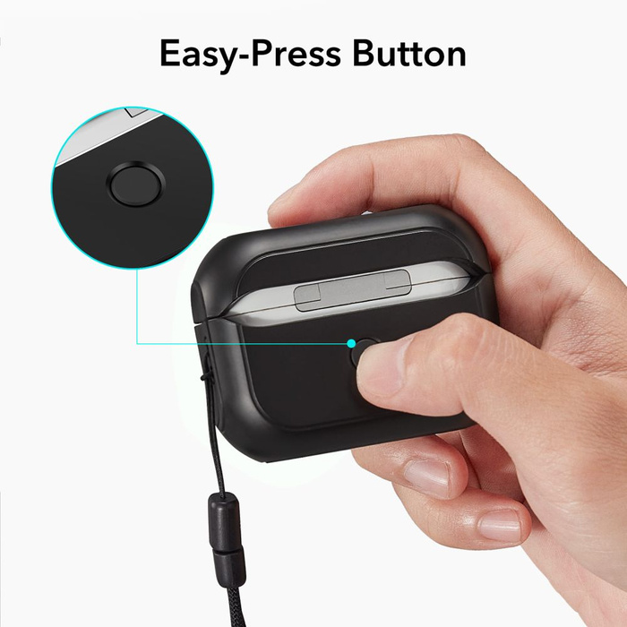 ESR Etui Apple Airpods Pro 1 2 Orbit Halolock Magsafe Czarny Case na Słuchawki