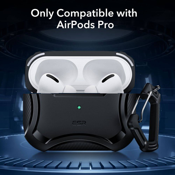 Esr Etui Apple Airpods Pro 1 2 Cyber Armor Halolock Magsafe Czarny Case na Słuchawki
