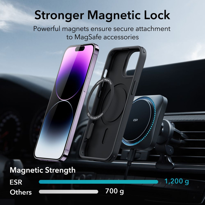 ESR Etui iPhone 14 Pro Max Ch Halolock Magsafe Czarny Case