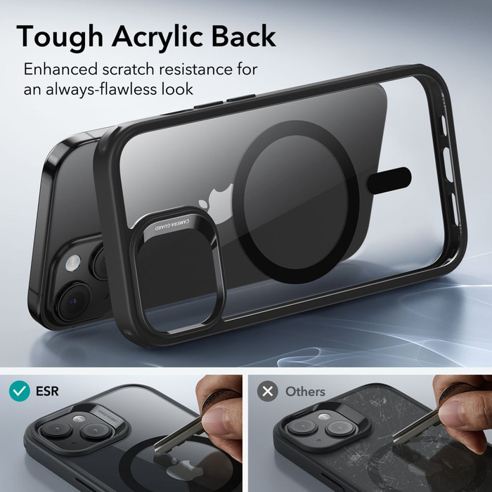 ESR Etui iPhone 15 Ch Halolock Magsafe Przezroczysty Czarny Case