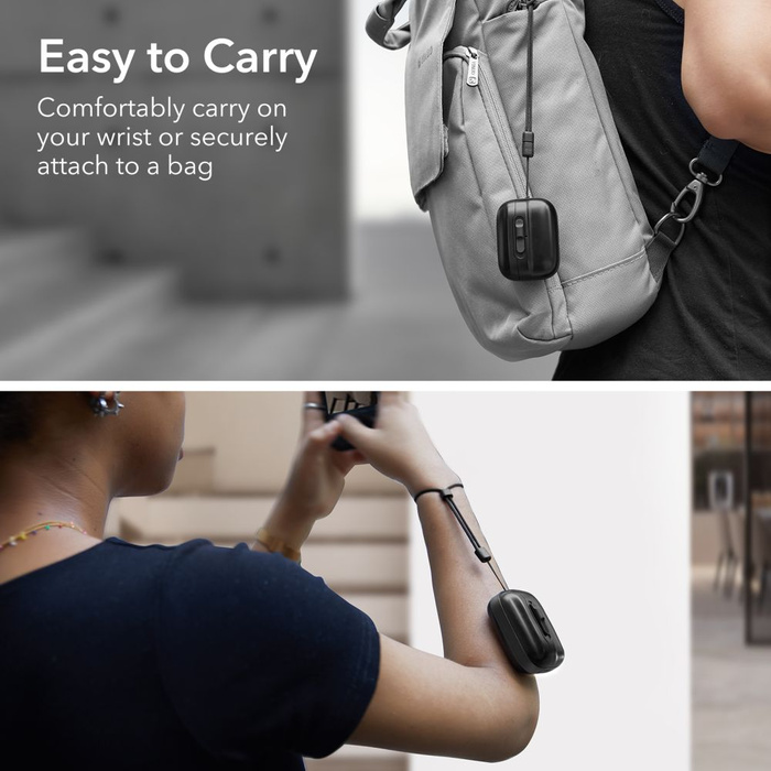 ESR Etui Apple Airpods Pro 1 2 Pulse Halolock Magsafe Czarny Case na Słuchawki