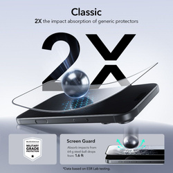 SZKŁO HARTOWANE ESR ULTRAFIT TEMPERED GLASS 2-PACK IPHONE 17 PRO MAX CLEAR