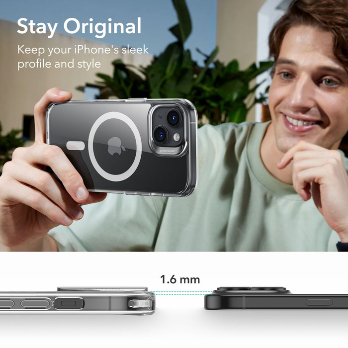 ESR Etui iPhone 15 Ch Halolock Magsafe Przezroczysty Case