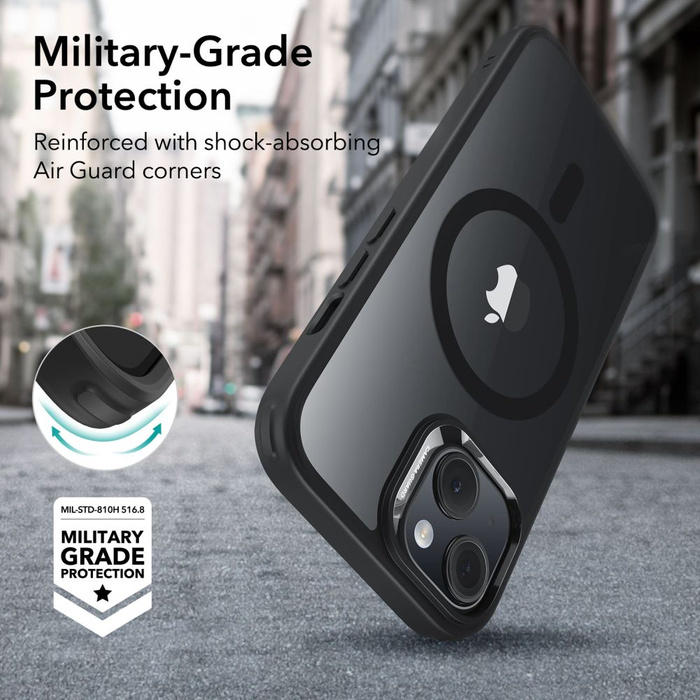 ESR Etui iPhone 15 Ch Halolock Magsafe Przezroczysty Czarny Case