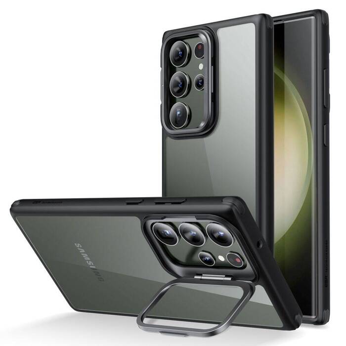 ESR Etui Samsung Galaxy S23 Ultra Classic Kickstand Przezroczysty Czarny Case